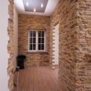 Искусственный камень в прихожей