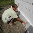 Утепление фундамента пенополистиролом