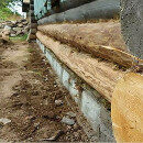 Замена фундамента под деревянным домом